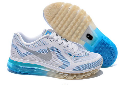 Nike Nike Air Max 2014 Womens White Blue Shoes Taiwan